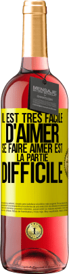 29,95 € Envoi gratuit | Vin rosé Édition ROSÉ Il est très facile d'aimer, se faire aimer est la partie difficile Étiquette Jaune. Étiquette personnalisable Vin jeune Récolte 2025 Tempranillo