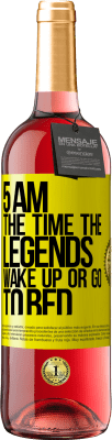 29,95 € Free Shipping | Rosé Wine ROSÉ Edition 5 AM. The time the legends wake up or go to bed Yellow Label. Customizable label Young wine Harvest 2023 Tempranillo