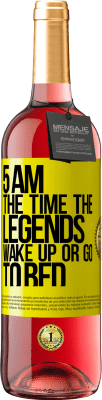 29,95 € Free Shipping | Rosé Wine ROSÉ Edition 5 AM. The time the legends wake up or go to bed Yellow Label. Customizable label Young wine Harvest 2024 Tempranillo