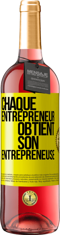 29,95 € Envoi gratuit | Vin rosé Édition ROSÉ Chaque entrepreneur obtient son entrepreneuse Étiquette Jaune. Étiquette personnalisable Vin jeune Récolte 2025 Tempranillo