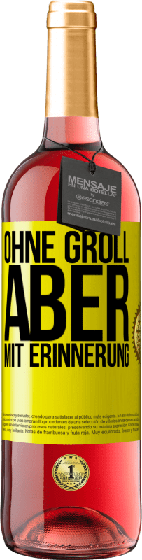 29,95 € Kostenloser Versand | Roséwein ROSÉ Ausgabe Ohne Groll aber mit Erinnerung Gelbes Etikett. Anpassbares Etikett Junger Wein Ernte 2024 Tempranillo