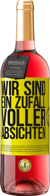 29,95 € Kostenloser Versand | Roséwein ROSÉ Ausgabe Wir sind ein Zufall voller Absichten Gelbes Etikett. Anpassbares Etikett Junger Wein Ernte 2024 Tempranillo