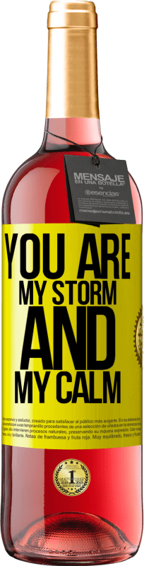 29,95 € Free Shipping | Rosé Wine ROSÉ Edition You are my storm and my calm Yellow Label. Customizable label Young wine Harvest 2024 Tempranillo