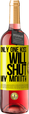 29,95 € 免费送货 | 桃红葡萄酒 ROSÉ版 只有一个吻就能闭上我的嘴 黄色标签. 可自定义的标签 青年酒 收成 2025 Tempranillo
