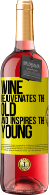 29,95 € Free Shipping | Rosé Wine ROSÉ Edition Wine rejuvenates the old and inspires the young Yellow Label. Customizable label Young wine Harvest 2024 Tempranillo