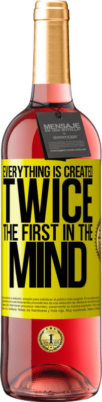 29,95 € Free Shipping | Rosé Wine ROSÉ Edition Everything is created twice. The first in the mind Yellow Label. Customizable label Young wine Harvest 2023 Tempranillo
