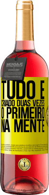 29,95 € Envio grátis | Vinho rosé Edição ROSÉ Tudo é criado duas vezes. O primeiro na mente Etiqueta Amarela. Etiqueta personalizável Vinho jovem Colheita 2025 Tempranillo