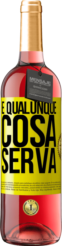 29,95 € Spedizione Gratuita | Vino rosato Edizione ROSÉ E qualunque cosa serva Etichetta Gialla. Etichetta personalizzabile Vino giovane Raccogliere 2025 Tempranillo
