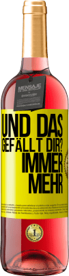 29,95 € Kostenloser Versand | Roséwein ROSÉ Ausgabe Und das gefällt dir? Immer mehr Gelbes Etikett. Anpassbares Etikett Junger Wein Ernte 2025 Tempranillo