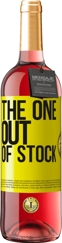 29,95 € Kostenloser Versand | Roséwein ROSÉ Ausgabe The one out of stock Gelbes Etikett. Anpassbares Etikett Junger Wein Ernte 2023 Tempranillo