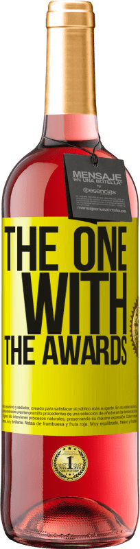 29,95 € Kostenloser Versand | Roséwein ROSÉ Ausgabe The one with the awards Gelbes Etikett. Anpassbares Etikett Junger Wein Ernte 2024 Tempranillo