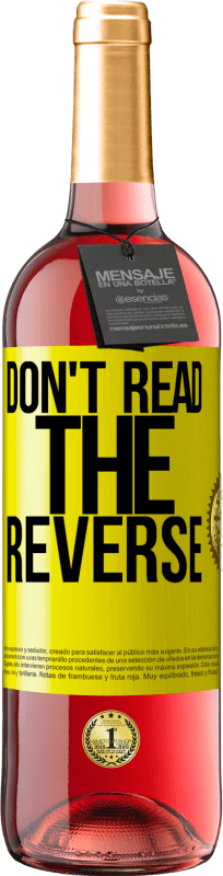 29,95 € 送料無料 | ロゼワイン ROSÉエディション 逆読みしないでください 黄色のラベル. カスタマイズ可能なラベル 若いワイン 収穫 2025 Tempranillo