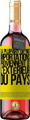 29,95 € Envoi gratuit | Vin rosé Édition ROSÉ La plupart de nos importations proviennent de l'extérieur du pays Étiquette Jaune. Étiquette personnalisable Vin jeune Récolte 2025 Tempranillo
