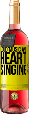 29,95 € Free Shipping | Rosé Wine ROSÉ Edition The loud music and the heart singing Yellow Label. Customizable label Young wine Harvest 2025 Tempranillo