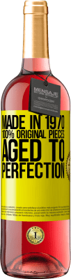 29,95 € 送料無料 | ロゼワイン ROSÉエディション 1970年製、100％オリジナルピース。Aged to perfection 黄色のラベル. カスタマイズ可能なラベル 若いワイン 収穫 2025 Tempranillo