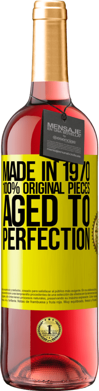 29,95 € 送料無料 | ロゼワイン ROSÉエディション 1970年製、100％オリジナルピース。Aged to perfection 黄色のラベル. カスタマイズ可能なラベル 若いワイン 収穫 2024 Tempranillo