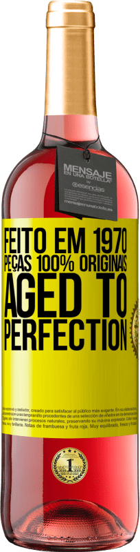 29,95 € Envio grátis | Vinho rosé Edição ROSÉ Feito em 1970, peças 100% originais. Aged to perfection Etiqueta Amarela. Etiqueta personalizável Vinho jovem Colheita 2023 Tempranillo