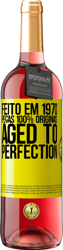 29,95 € Envio grátis | Vinho rosé Edição ROSÉ Feito em 1970, peças 100% originais. Aged to perfection Etiqueta Amarela. Etiqueta personalizável Vinho jovem Colheita 2024 Tempranillo