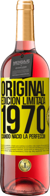 29,95 € Envío gratis | Vino Rosado Edición ROSÉ Original. Edición Limitada. 1970. Cuando nació la perfección Etiqueta Amarilla. Etiqueta personalizable Vino joven Cosecha 2023 Tempranillo