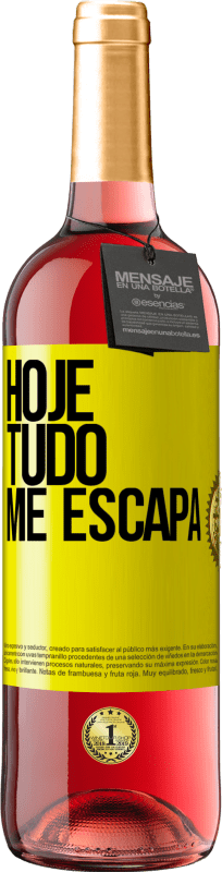 29,95 € Envio grátis | Vinho rosé Edição ROSÉ Hoje tudo me escapa Etiqueta Amarela. Etiqueta personalizável Vinho jovem Colheita 2024 Tempranillo