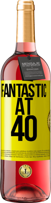 29,95 € Free Shipping | Rosé Wine ROSÉ Edition Fantastic at 40 Yellow Label. Customizable label Young wine Harvest 2024 Tempranillo