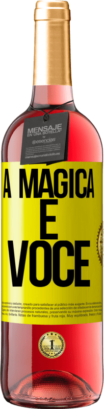 29,95 € Envio grátis | Vinho rosé Edição ROSÉ A mágica é você Etiqueta Amarela. Etiqueta personalizável Vinho jovem Colheita 2023 Tempranillo