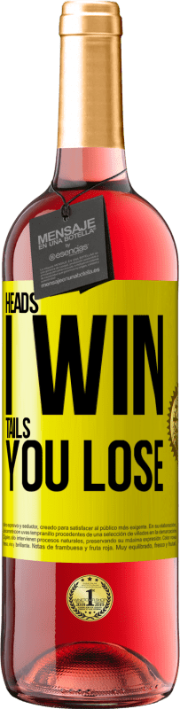 29,95 € Free Shipping | Rosé Wine ROSÉ Edition Heads I win, tails you lose Yellow Label. Customizable label Young wine Harvest 2023 Tempranillo