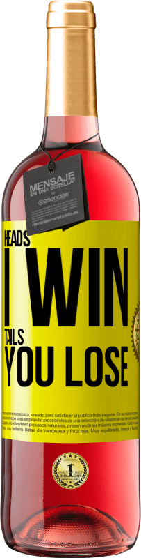 29,95 € Free Shipping | Rosé Wine ROSÉ Edition Heads I win, tails you lose Yellow Label. Customizable label Young wine Harvest 2025 Tempranillo