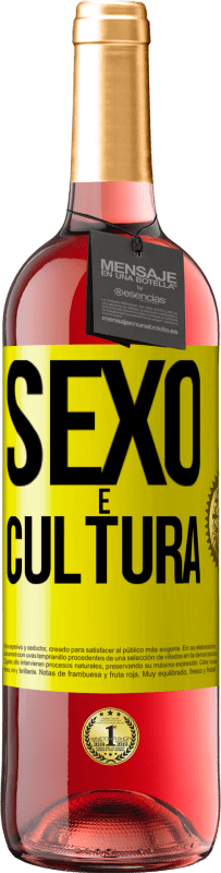 29,95 € Envio grátis | Vinho rosé Edição ROSÉ Sexo é cultura Etiqueta Amarela. Etiqueta personalizável Vinho jovem Colheita 2023 Tempranillo