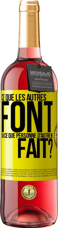 29,95 € Envoi gratuit | Vin rosé Édition ROSÉ Ce que les autres font ou ce que personne d'autre ne fait? Étiquette Jaune. Étiquette personnalisable Vin jeune Récolte 2025 Tempranillo