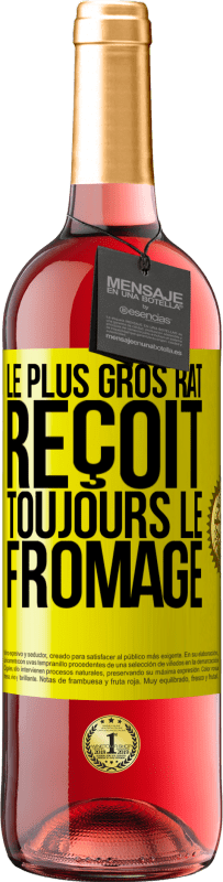 29,95 € Envoi gratuit | Vin rosé Édition ROSÉ Le plus gros rat reçoit toujours le fromage Étiquette Jaune. Étiquette personnalisable Vin jeune Récolte 2023 Tempranillo