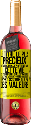 29,95 € Envoi gratuit | Vin rosé Édition ROSÉ Le titre le plus précieux que vous puissiez obtenir dans cette vie est celui d'être quelqu'un de bien, il n'est pas accordé par Étiquette Jaune. Étiquette personnalisable Vin jeune Récolte 2025 Tempranillo