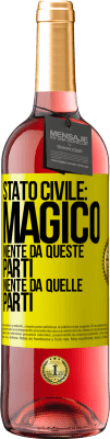 29,95 € Spedizione Gratuita | Vino rosato Edizione ROSÉ Stato civile: magico. Niente da queste parti, niente da quelle parti Etichetta Gialla. Etichetta personalizzabile Vino giovane Raccogliere 2024 Tempranillo