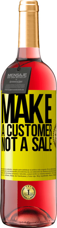 29,95 € Free Shipping | Rosé Wine ROSÉ Edition Make a customer, not a sale Yellow Label. Customizable label Young wine Harvest 2024 Tempranillo