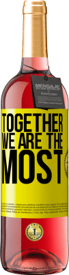 29,95 € Free Shipping | Rosé Wine ROSÉ Edition Together we are the most Yellow Label. Customizable label Young wine Harvest 2024 Tempranillo