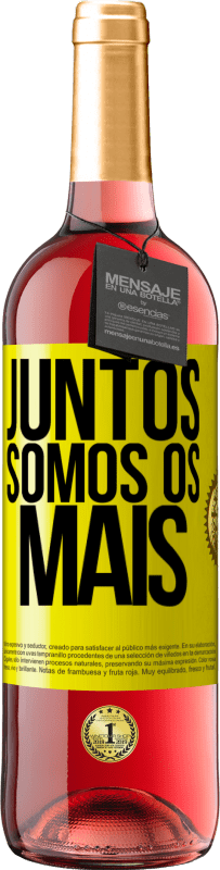 29,95 € Envio grátis | Vinho rosé Edição ROSÉ Juntos somos os mais Etiqueta Amarela. Etiqueta personalizável Vinho jovem Colheita 2023 Tempranillo