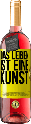 29,95 € Kostenloser Versand | Roséwein ROSÉ Ausgabe Das Leben ist eine Kunst Gelbes Etikett. Anpassbares Etikett Junger Wein Ernte 2023 Tempranillo