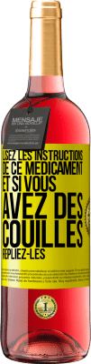 29,95 € Envoi gratuit | Vin rosé Édition ROSÉ Lisez les instructions de ce médicament et si vous avez des couilles, repliez-les Étiquette Jaune. Étiquette personnalisable Vin jeune Récolte 2023 Tempranillo