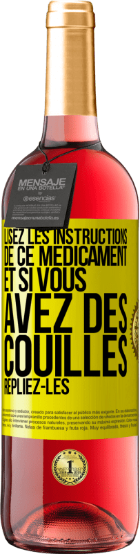 29,95 € Envoi gratuit | Vin rosé Édition ROSÉ Lisez les instructions de ce médicament et si vous avez des couilles, repliez-les Étiquette Jaune. Étiquette personnalisable Vin jeune Récolte 2023 Tempranillo