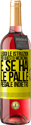 29,95 € Spedizione Gratuita | Vino rosato Edizione ROSÉ Leggi le istruzioni per questo medicinale e se hai le palle, piegale indietro Etichetta Gialla. Etichetta personalizzabile Vino giovane Raccogliere 2025 Tempranillo