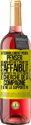 29,95 € Envoi gratuit | Vin rosé Édition ROSÉ J'ai terriblement peur de penser que mon intérêt pour tout s'affaiblit. Je ne supporte pas cette solitude. Je cherche de la comp Étiquette Jaune. Étiquette personnalisable Vin jeune Récolte 2024 Tempranillo