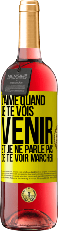 29,95 € Envoi gratuit | Vin rosé Édition ROSÉ J'aime quand je te vois venir et je ne parle pas de te voir marcher Étiquette Jaune. Étiquette personnalisable Vin jeune Récolte 2023 Tempranillo