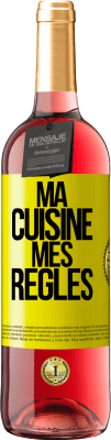 29,95 € Envoi gratuit | Vin rosé Édition ROSÉ Ma cuisine, mes règles Étiquette Jaune. Étiquette personnalisable Vin jeune Récolte 2023 Tempranillo