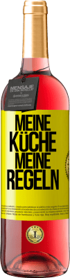 29,95 € Kostenloser Versand | Roséwein ROSÉ Ausgabe Meine Küche, meine Regeln Gelbes Etikett. Anpassbares Etikett Junger Wein Ernte 2023 Tempranillo