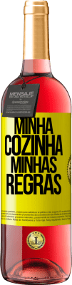 29,95 € Envio grátis | Vinho rosé Edição ROSÉ Minha cozinha, minhas regras Etiqueta Amarela. Etiqueta personalizável Vinho jovem Colheita 2023 Tempranillo