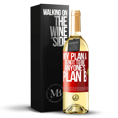 «Мой план А не должен быть чьим-либо планом Б» Издание WHITE