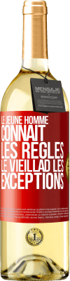 29,95 € Envoi gratuit | Vin blanc Édition WHITE Le jeune homme connaît les règles, le vieillad les exceptions Étiquette Rouge. Étiquette personnalisable Vin jeune Récolte 2024 Verdejo