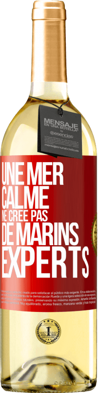 29,95 € Envoi gratuit | Vin blanc Édition WHITE Une mer calme ne crée pas de marins experts Étiquette Rouge. Étiquette personnalisable Vin jeune Récolte 2023 Verdejo