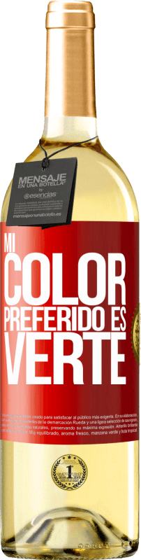 29,95 € 送料無料 | 白ワイン WHITEエディション Mi color preferido es: verte 赤いタグ. カスタマイズ可能なラベル 若いワイン 収穫 2023 Verdejo