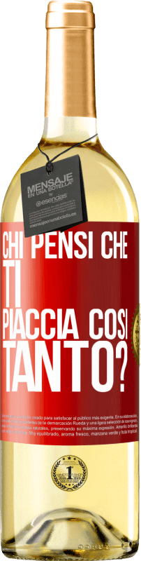 29,95 € Spedizione Gratuita | Vino bianco Edizione WHITE chi pensi che ti piaccia così tanto? Etichetta Rossa. Etichetta personalizzabile Vino giovane Raccogliere 2024 Verdejo